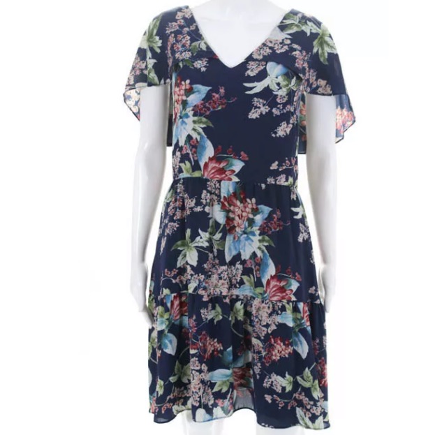Slate And Willow Blue Floral Dress Size 12